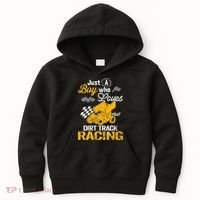 Dirt Track Racing Boy Kids Hoodie thumb 0