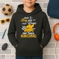 Dirt Track Racing Boy Kids Hoodie thumb 2