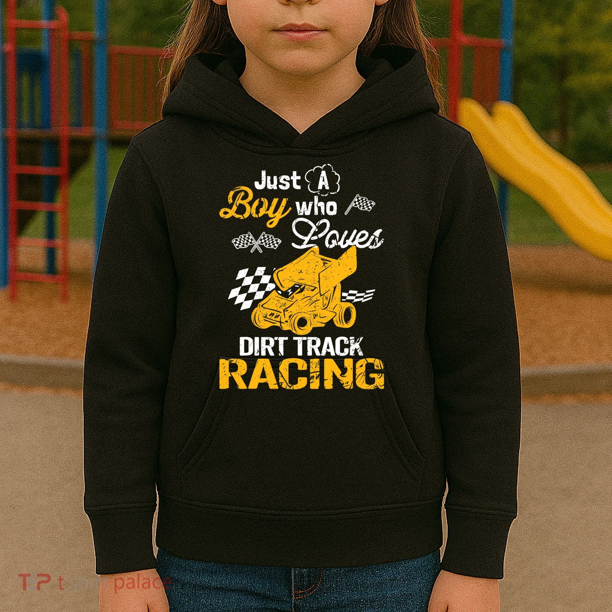 Dirt Track Racing Boy Kids Hoodie