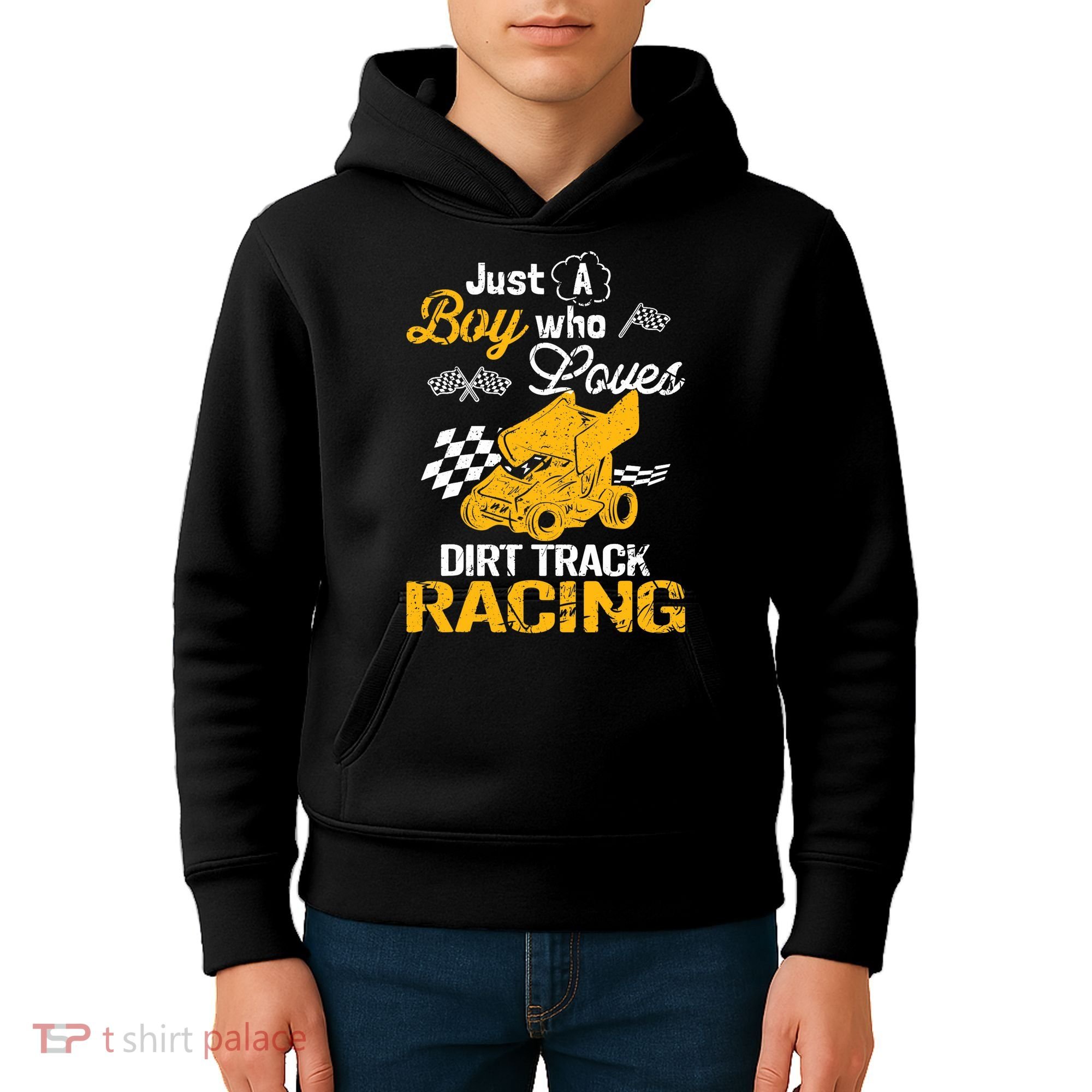 Dirt Track Racing Boy Kids Hoodie