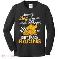 Dirt Track Racing Boy Kids Long Sleeve Shirt thumb 0