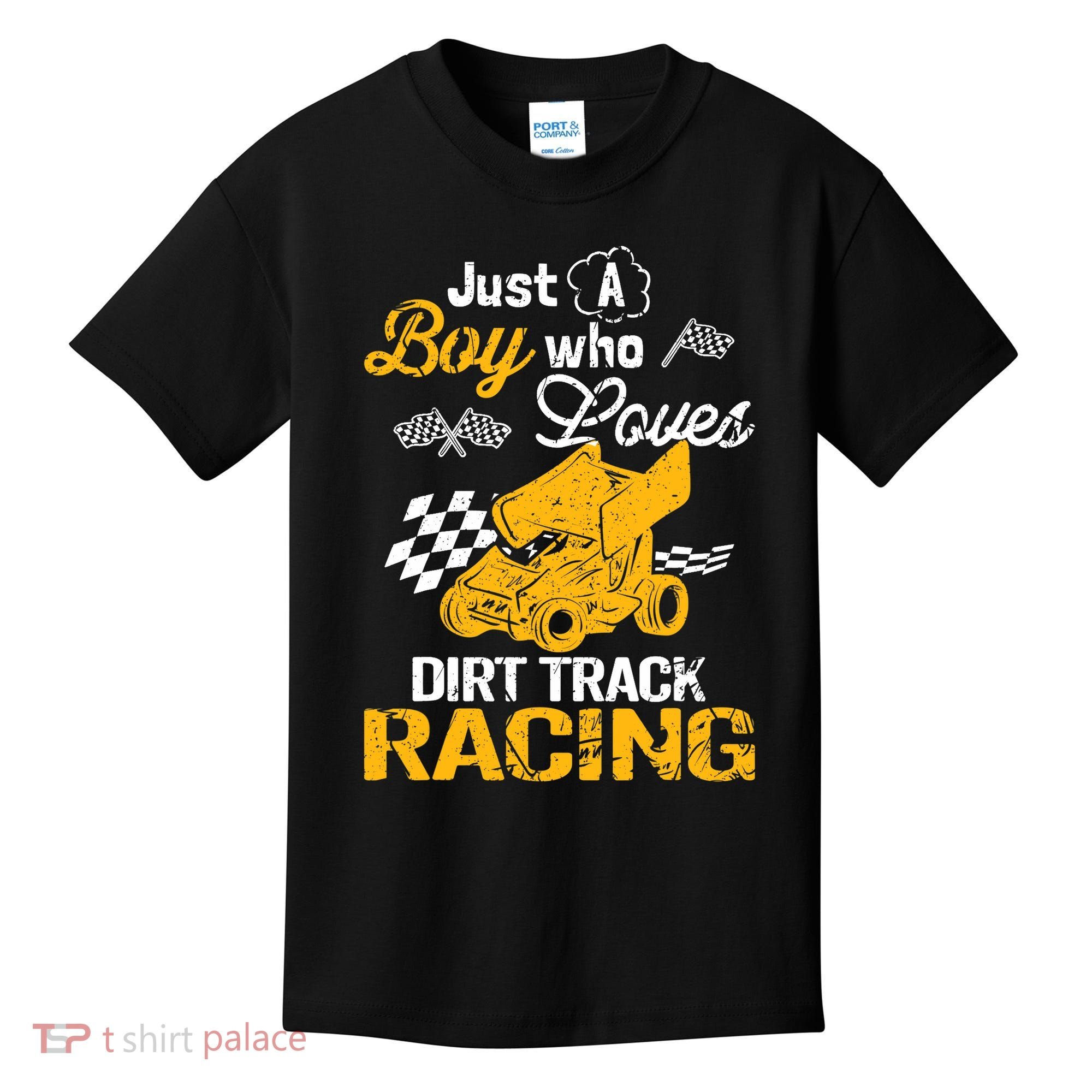Dirt Track Racing Boy Kids T-Shirt