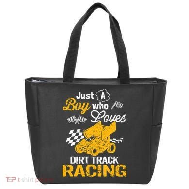 Dirt Track Racing Boy Tote Bag