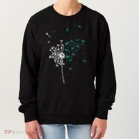Dandelion Teal Ribbon Cool Ovarian Cancer Awareness Gifts Women's Sweatshirt thumb 0