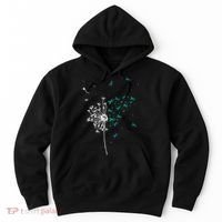 Dandelion Teal Ribbon Cool Ovarian Cancer Awareness Gifts Hoodie thumb 0