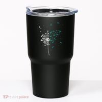 Dandelion Teal Ribbon Cool Ovarian Cancer Awareness Gifts Tumbler thumb 0