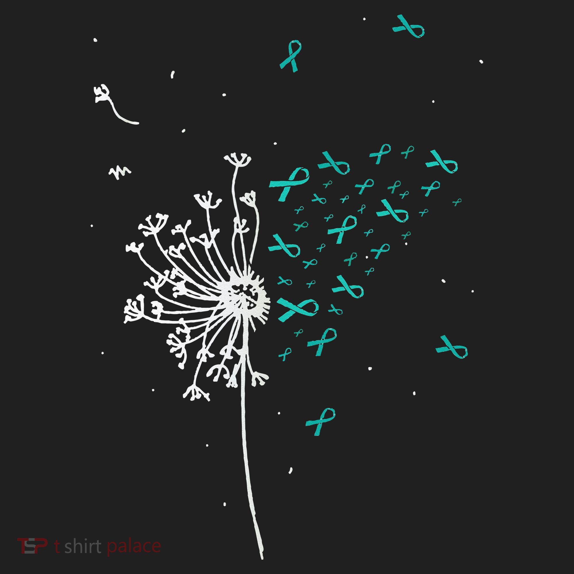 Dandelion Teal Ribbon Cool Ovarian Cancer Awareness Gifts Tumbler