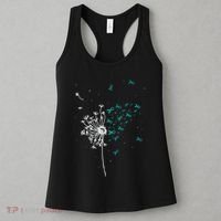 Dandelion Teal Ribbon Cool Ovarian Cancer Awareness Gifts Women's Tank Top thumb 3