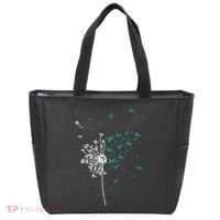 Dandelion Teal Ribbon Cool Ovarian Cancer Awareness Gifts Tote Bag thumb 0