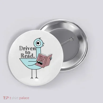 Driven To Read Pigeon Library Reading Books Readers Button