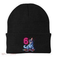 Dinosaur T Rex 6 Year Old Boy Funny 6th Birthday Gifts Beanie thumb 0