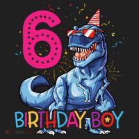 Dinosaur T Rex 6 Year Old Boy Funny 6th Birthday Gifts Tumbler thumb 3