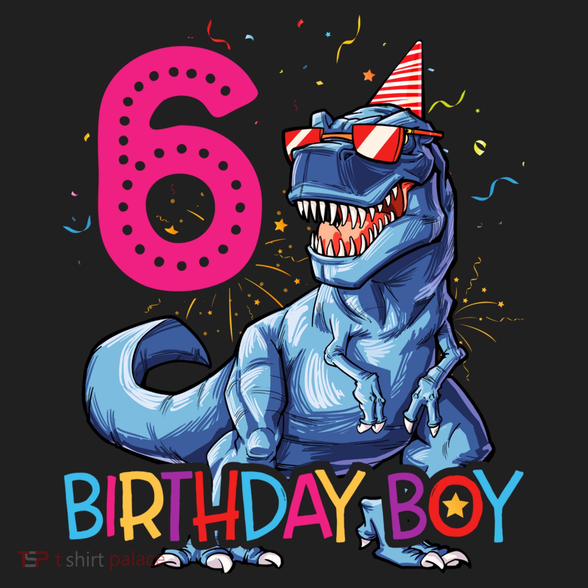 Dinosaur T Rex 6 Year Old Boy Funny 6th Birthday Gifts Hat