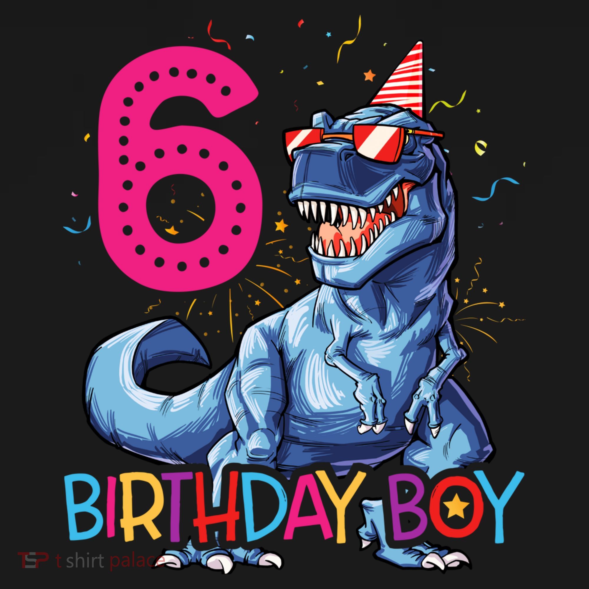 Dinosaur T Rex 6 Year Old Boy Funny 6th Birthday Gifts Tank Top