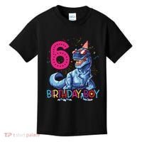 Dinosaur T Rex 6 Year Old Boy Funny 6th Birthday Gifts Kids T-Shirt thumb 0