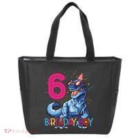 Dinosaur T Rex 6 Year Old Boy Funny 6th Birthday Gifts Tote Bag thumb 0