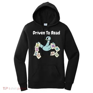 Driven To Read Pigeon Library Reading Books Reader Women's Hoodie