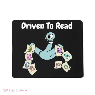 Driven To Read Pigeon Library Reading Books Reader Mousepad
