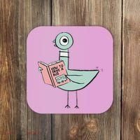 Driven To Read Pigeon Library Reading Books Coaster thumb 0