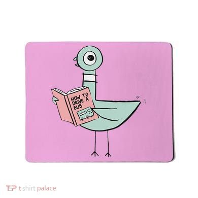 Driven To Read Pigeon Library Reading Books Mousepad