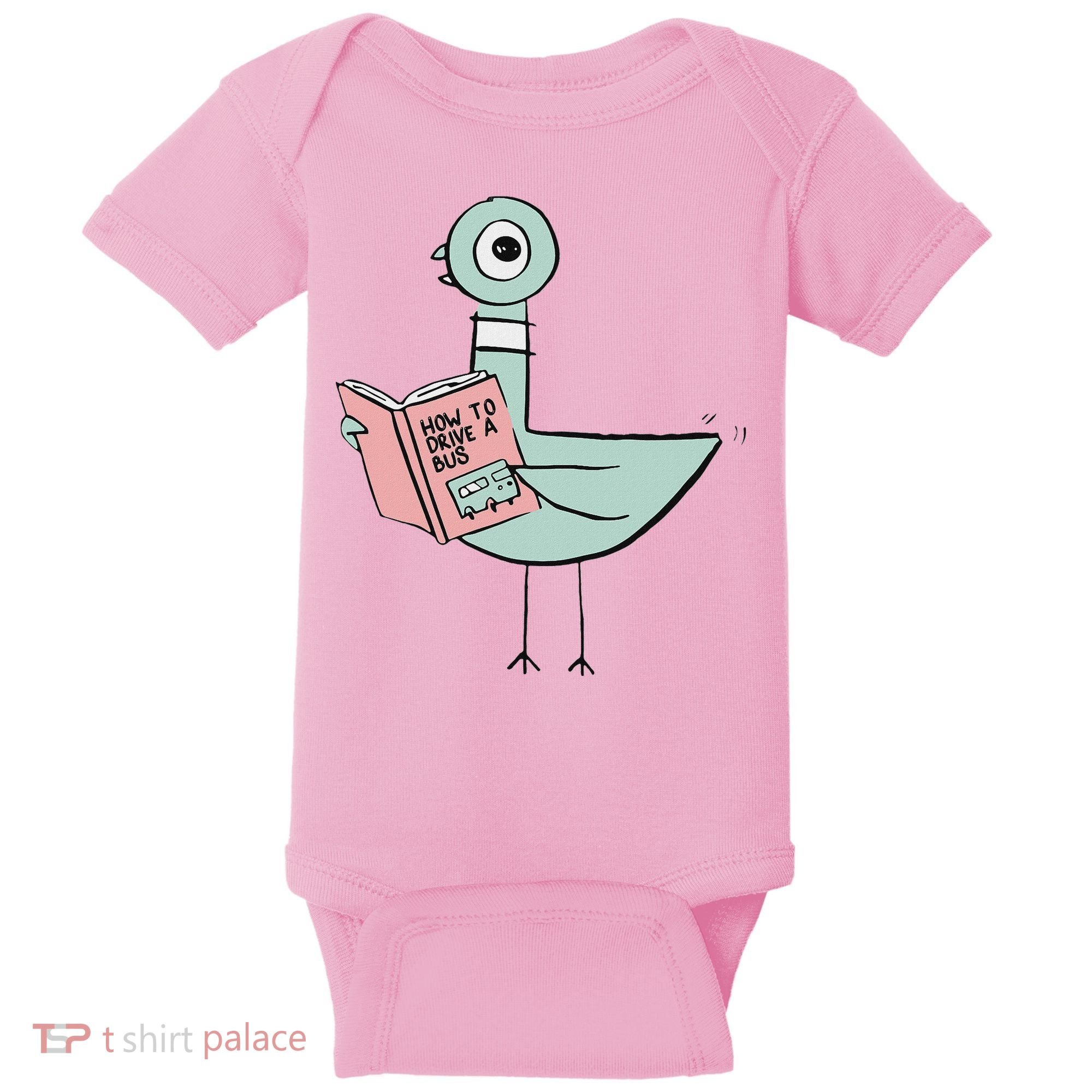 Driven To Read Pigeon Library Reading Books Baby Bodysuit