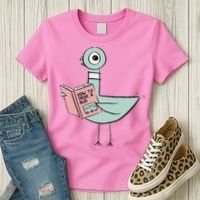 Driven To Read Pigeon Library Reading Books Women's T-Shirt thumb 3