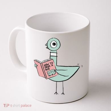 Driven To Read Pigeon Library Reading Books Coffee Mug
