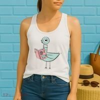 Driven To Read Pigeon Library Reading Books Women's Tank Top thumb 2