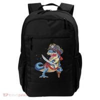 Dinosaur T Rex Pirate Jolly Roger Halloween Funny Backpack thumb 0