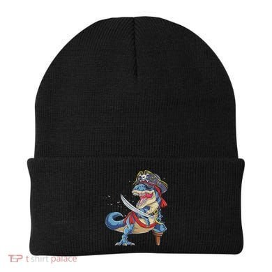 Dinosaur T Rex Pirate Jolly Roger Halloween Funny Beanie