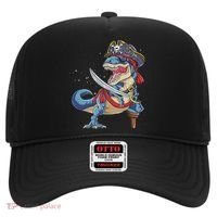 Dinosaur T Rex Pirate Jolly Roger Halloween Funny Hat thumb 0
