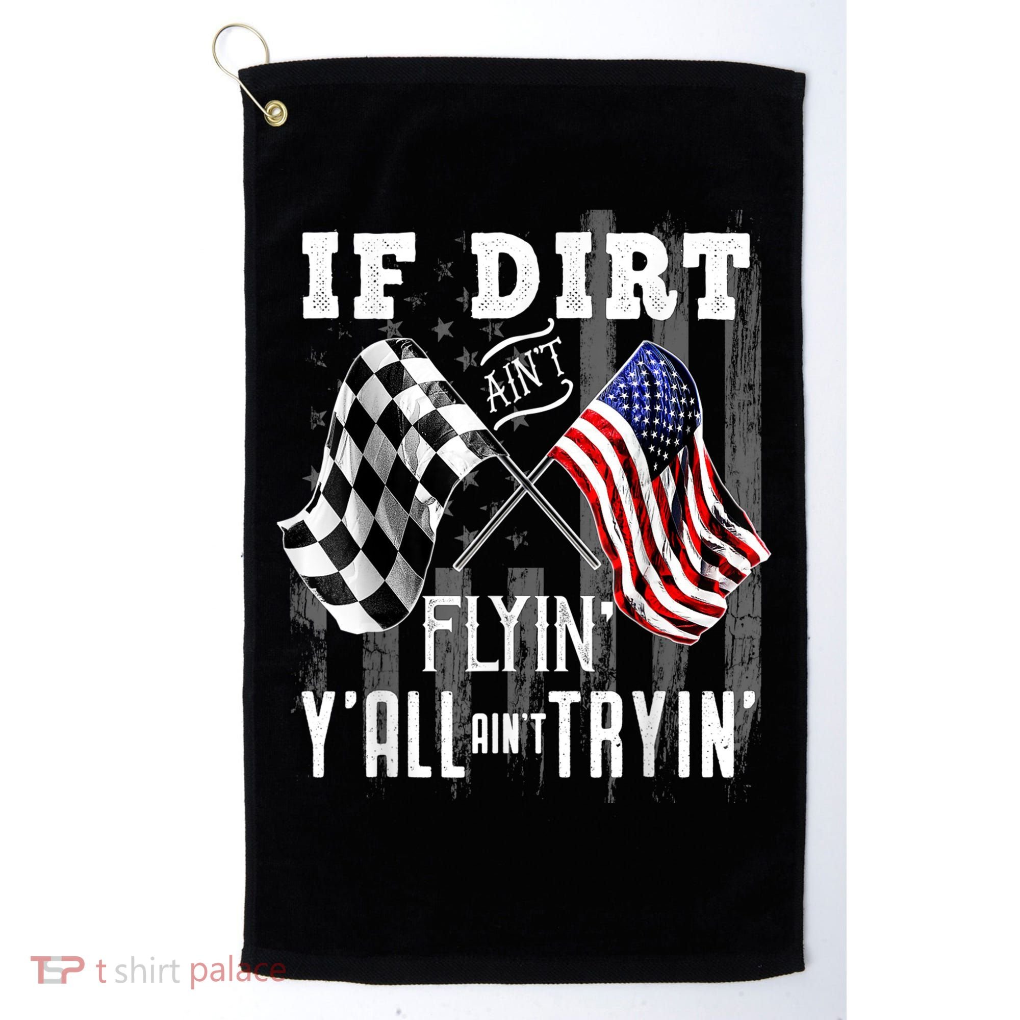 Dirt Track Racing Motocross Stock Car Racing Funny Gift Golf Towel