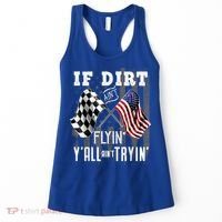 Dirt Track Racing Motocross Stock Car Racing Funny Gift Women's Tank Top thumb 0