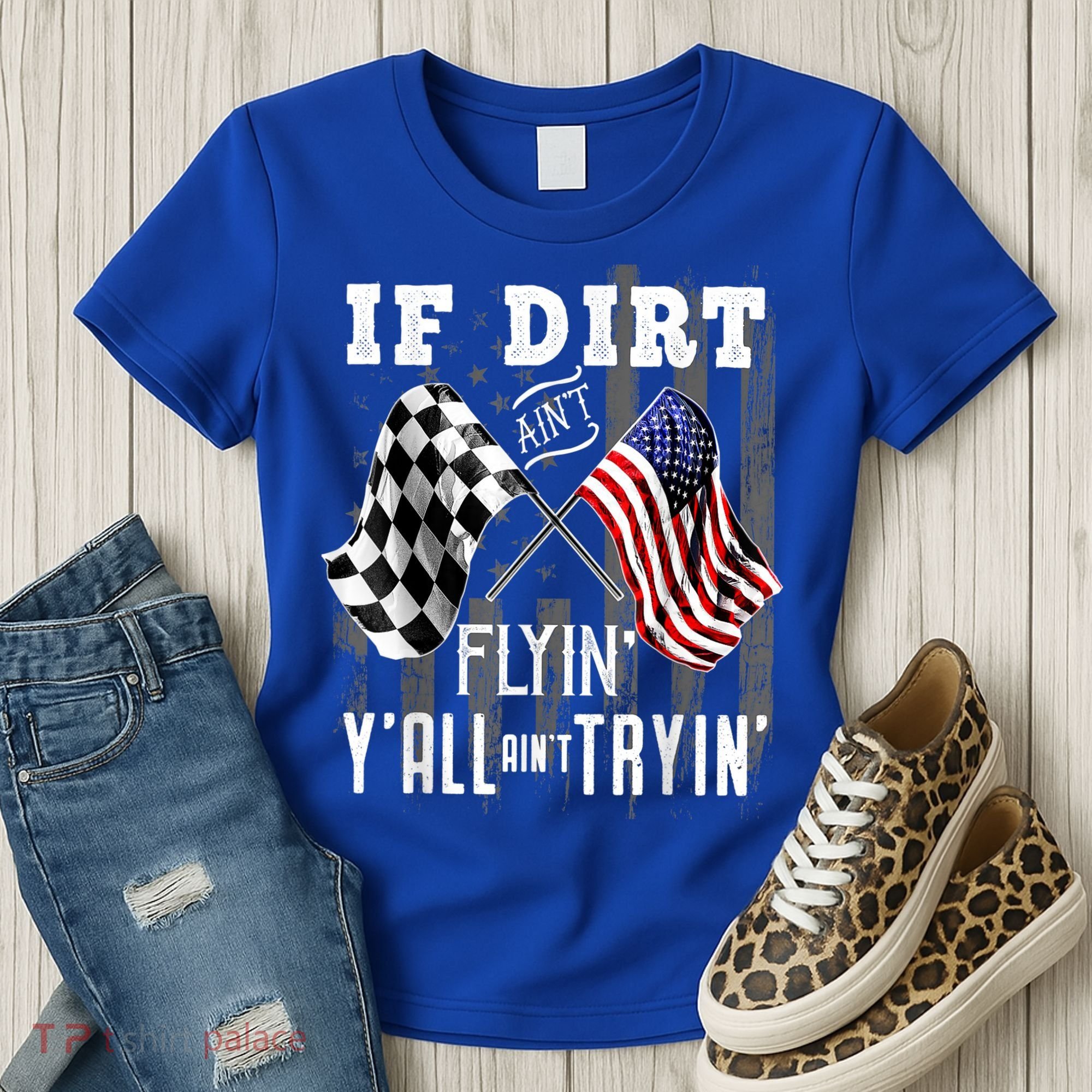 Dirt Track Racing Motocross Stock Car Racing Funny Gift Women's T-Shirt