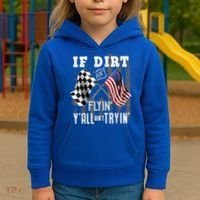 Dirt Track Racing Motocross Stock Car Racing Funny Gift Kids Hoodie thumb 3
