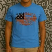 Dirt Track Racing Sprint Car Vintage Usa American Flag Gift T-Shirt thumb 3