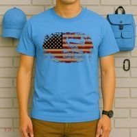 Dirt Track Racing Sprint Car Vintage Usa American Flag Gift T-Shirt thumb 5