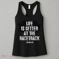 Dirt Track Racing Gear Checker Flag Racing Race Flag Women's Tank Top thumb 3