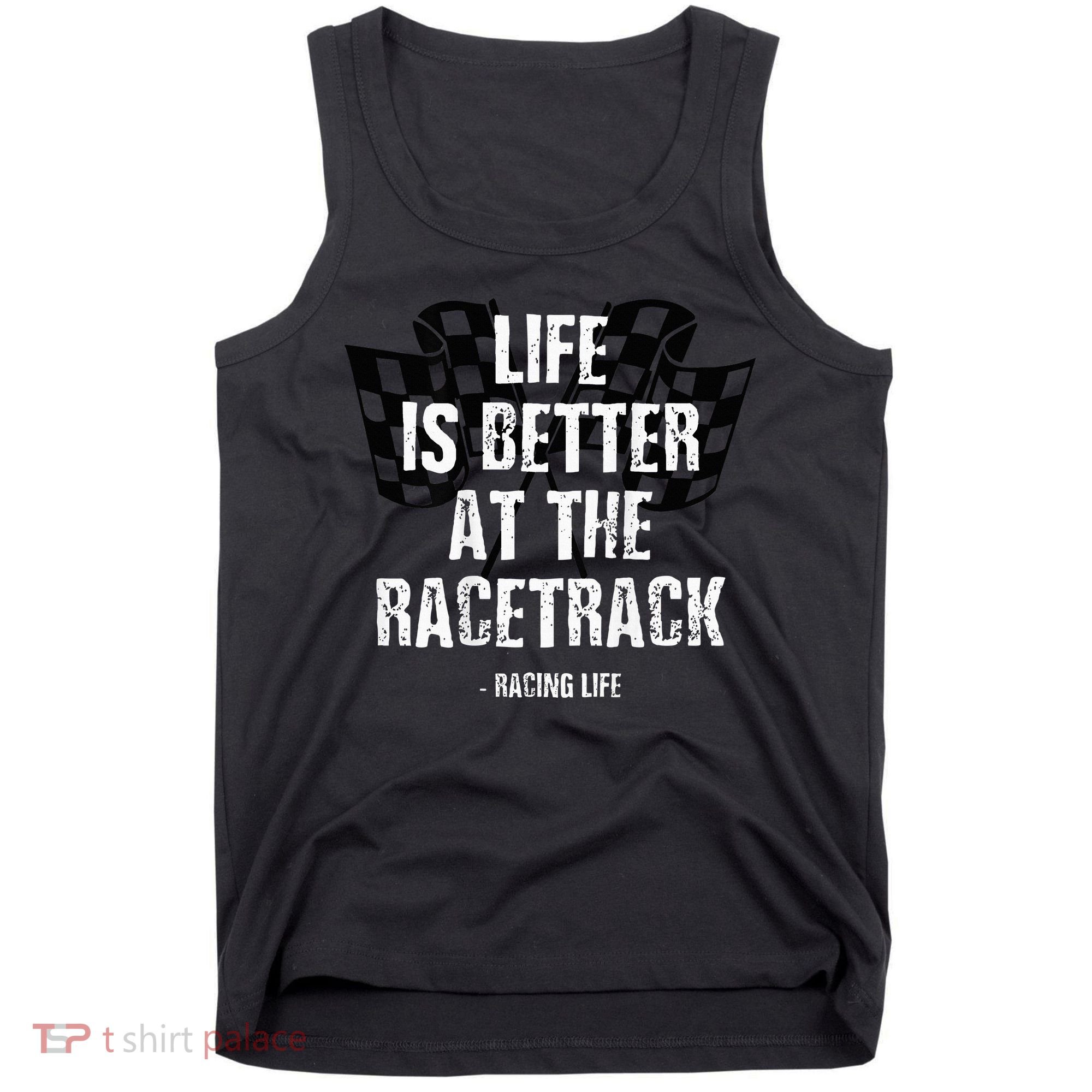 Dirt Track Racing Gear Checker Flag Racing Race Flag Tank Top