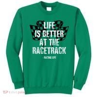 Dirt Track Racing Gear Checker Flag Racing Race Flag Sweatshirt thumb 0