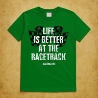 Dirt Track Racing Gear Checker Flag Racing Race Flag T-Shirt thumb 5
