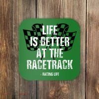 Dirt Track Racing Gear Checker Flag Racing Race Flag Coaster thumb 0