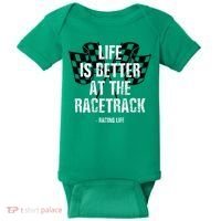 Dirt Track Racing Gear Checker Flag Racing Race Flag Baby Bodysuit thumb 0