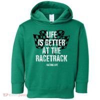 Dirt Track Racing Gear Checker Flag Racing Race Flag Toddler Hoodie thumb 0