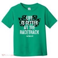 Dirt Track Racing Gear Checker Flag Racing Race Flag Toddler T-Shirt thumb 0