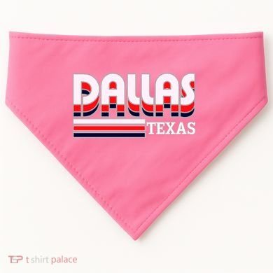 Dallas Triple Retro Logo USA-Made Doggie Bandana