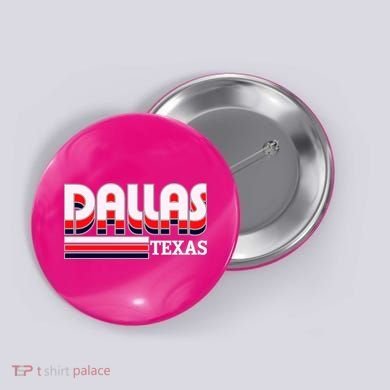 Dallas Triple Retro Logo Button