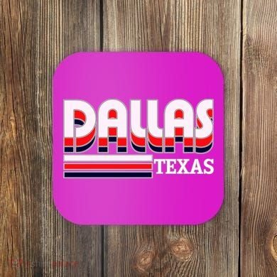 Dallas Triple Retro Logo Coaster