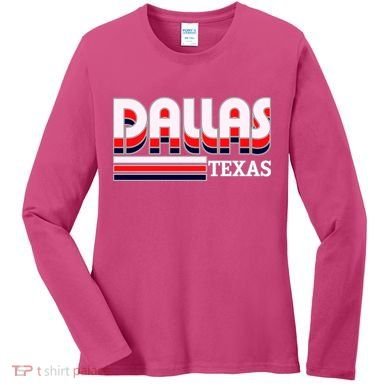 Dallas Triple Retro Logo Women's Long Sleeve Shirt