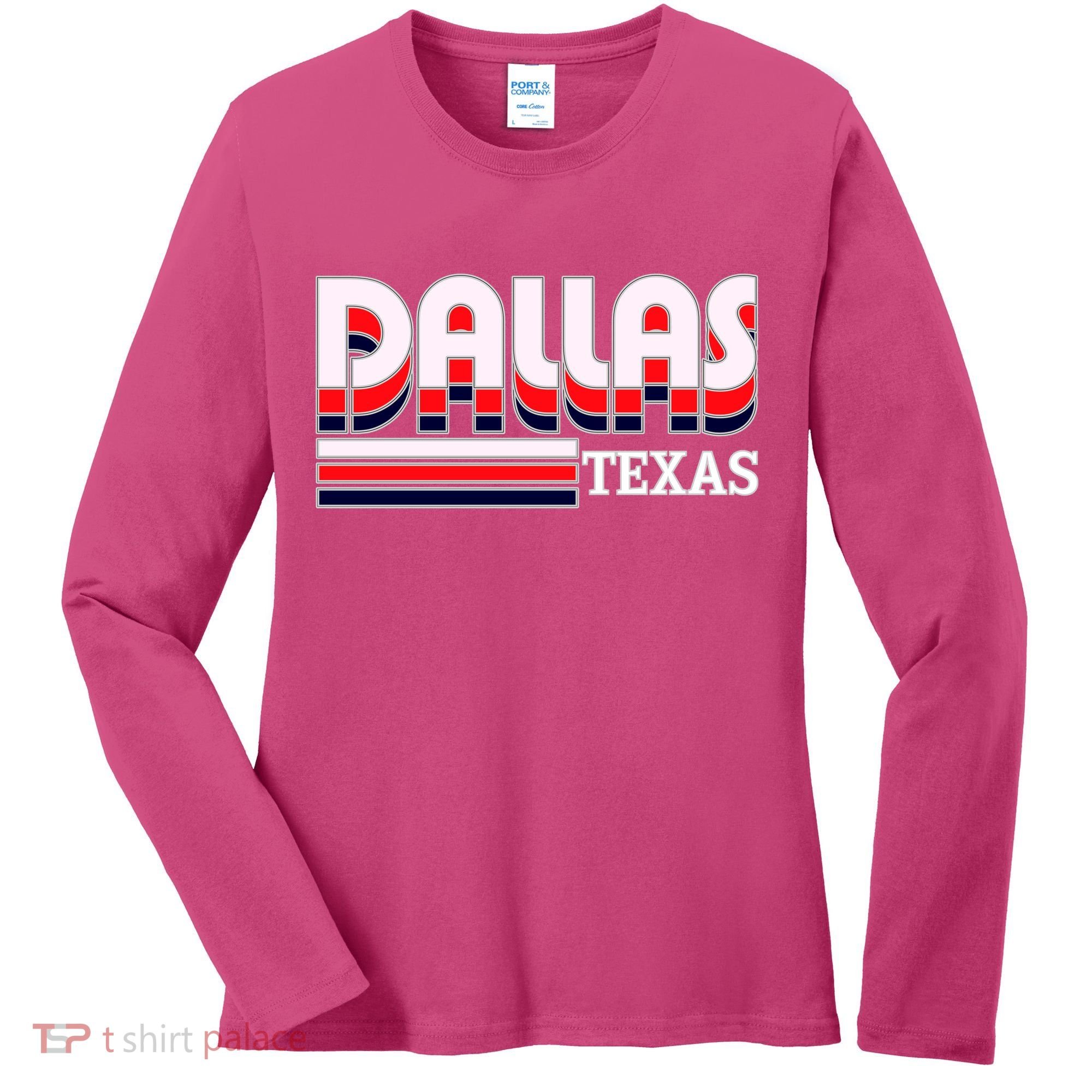 Dallas Triple Retro Logo Women's Long Sleeve Shirt